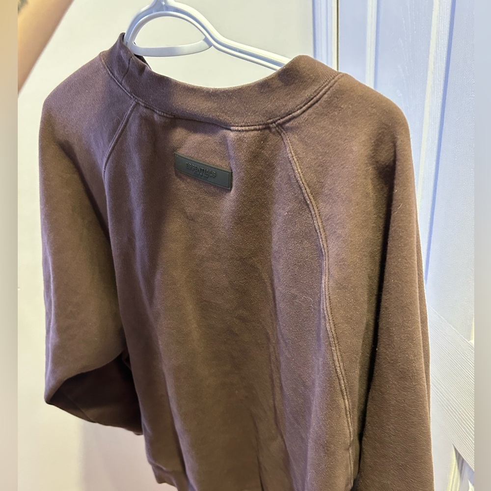 essential hoodie, brown, size medium